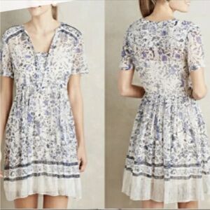 MAEVE ANTHROPOLOGIE Women’s CANNA Sheer Swing Dress Size 4